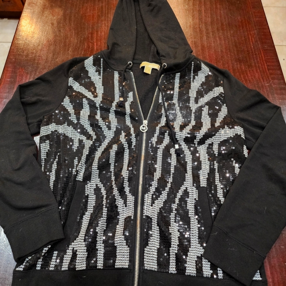Michael Kors Sequin Hoodie Jacket